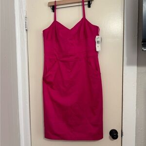 Nine West Strapless Hot Pink Dress